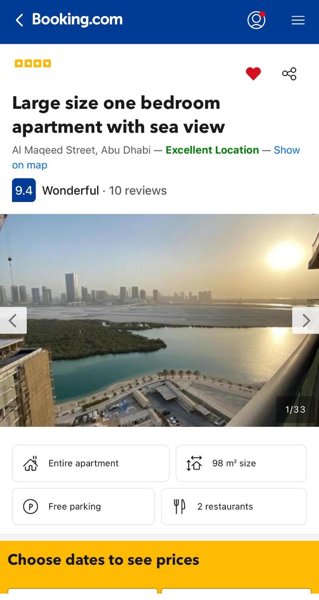 Large Size One Bedroom Apartment With Sea View Abu Dhabi Bagian luar foto